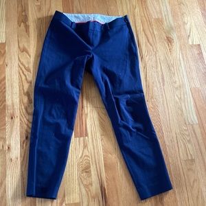 Jcrew stretch navy pants to ankle